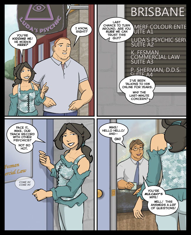 Comic for 08 April 2013: Sort of insulting, but after people meet Hope for the first time, they generally start referring to Pat as "Hope's husband."