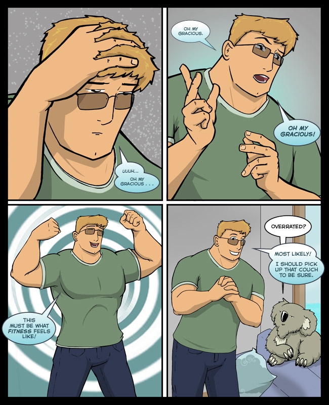 Comic for 03 June 2013: Why do you want to go to the gun show when I've got these cannons on display right here? KA-POW!