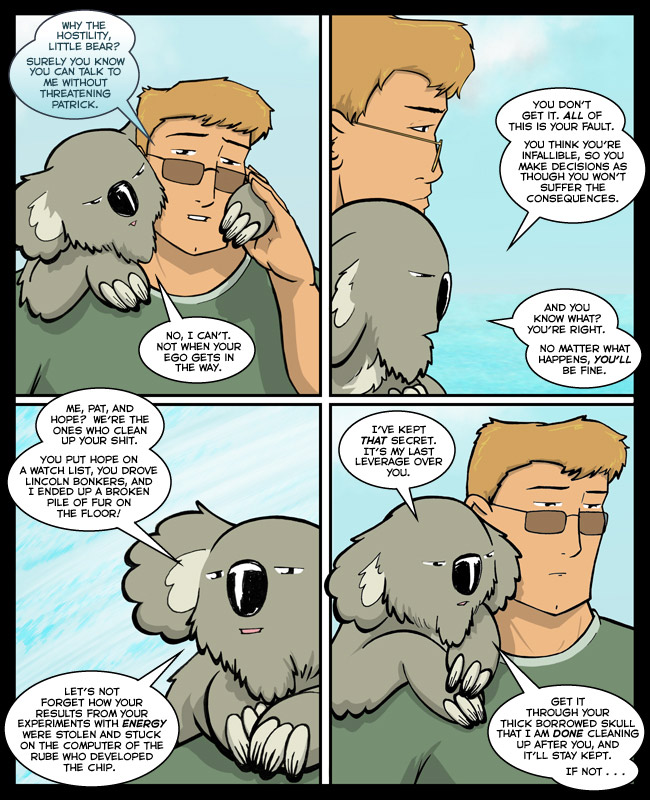 Comic for 13 June 2013: Speedy does not forgive, Speedy never forgets, but he can be bribed, so pack accordingly.