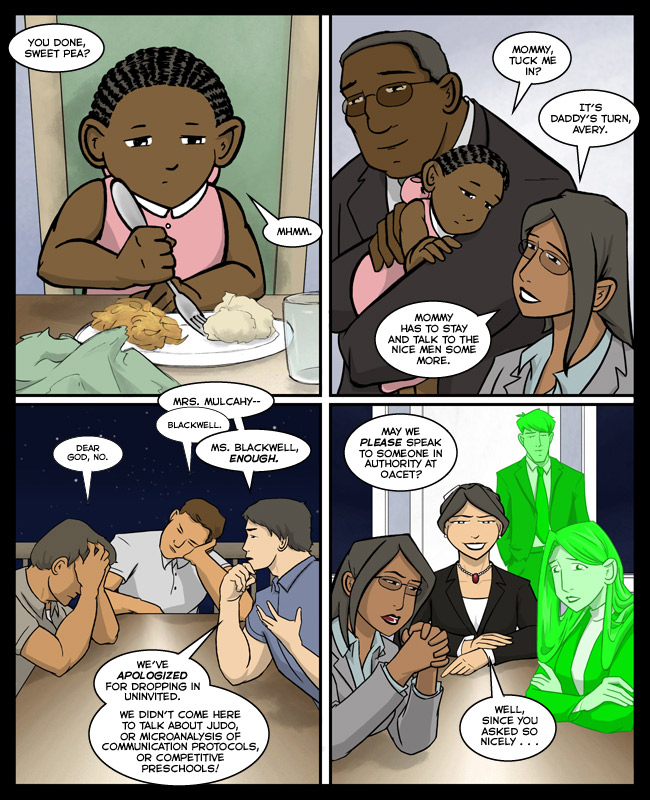 Comic for 25 November 2013: Carlota came to OACET from the FCC, and is their communications specialist. Never get her talking about layering.
