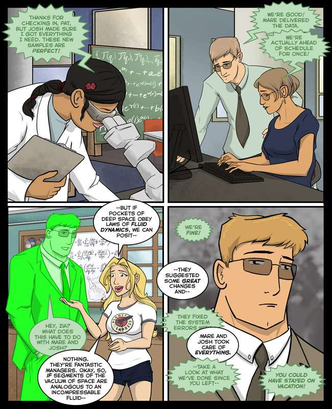 Comic for 29 December 2014: The first three Agents are Kickstarter backers. The fourth is Santino's wife.
