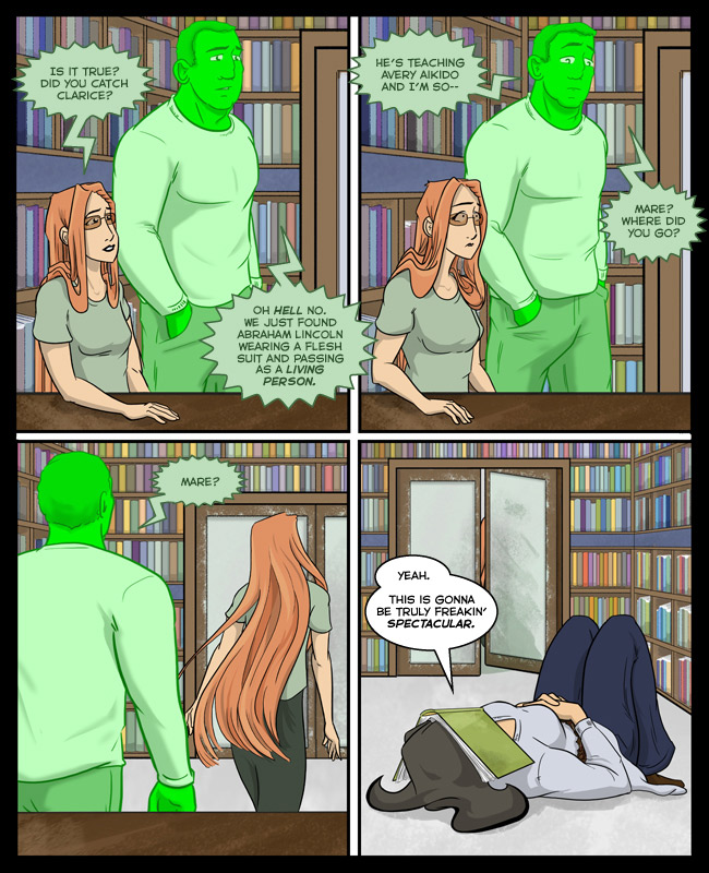 Comic for 11 April 2016: The problem with having a character with extremely long hair is that she can never "just" leave a room.