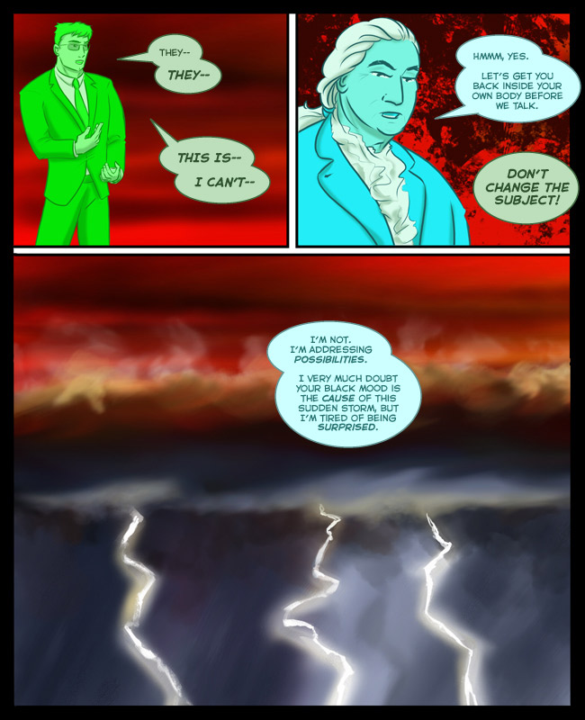 Comic for 04 June 2017: Everybody complains about the weather but WAIT NO THIS IS JUST A BULLSHIT COINCIDENCE FOR CHUCKLES AND EFFECT
