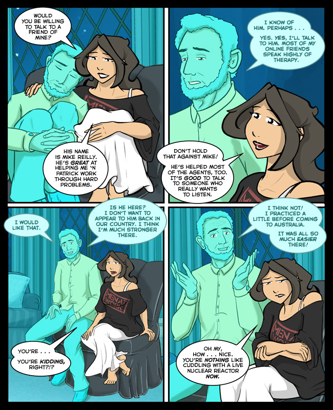 Comic for 13 October 2014: Or walking across a carpet with a hundred cats velcroed to your wool sweater.