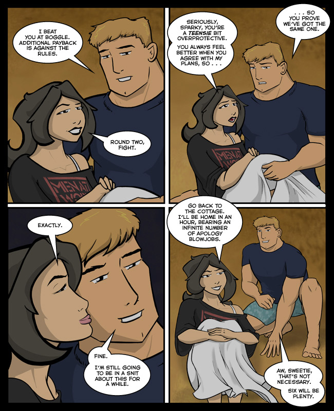 Comic for 28 August 2014: "Infinite Apology Blowjobs" is the name of everybody's next band.