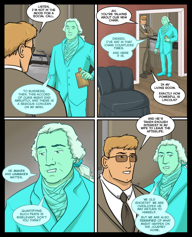 Comic for 05 January 2015: Look, I don't know how they got it home either, but when Lincoln gives you a magic chair, you keep it.