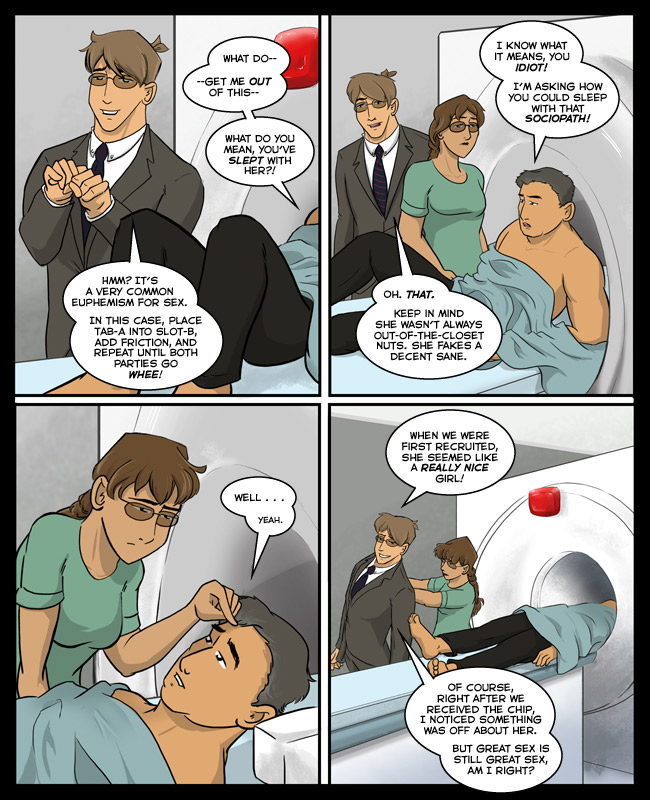 Comic for 04 September 2015: Every doctor in OACET has a copy of Josh's medical history. It's five inchs thick AND SO'S THE FILE I'm out have a great weekend