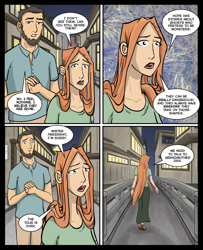 Comic for 11 September 2016: Mare there were monsters there look out for the monsters.