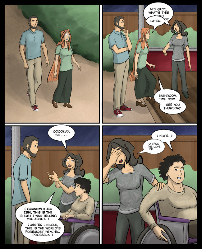 Comic for 23 October 2016: Grandmother Ishi has clear boundaries. 