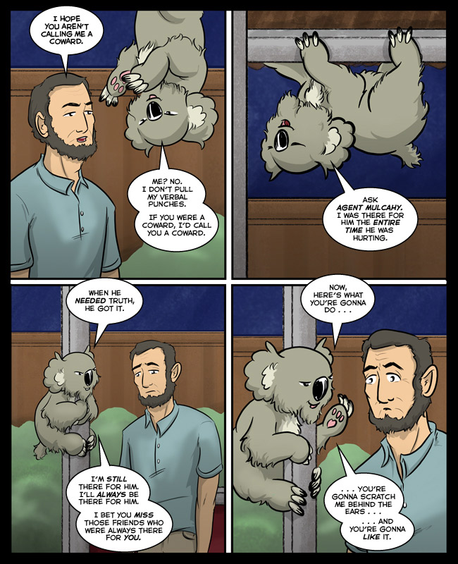 Comic for 02 November 2016: ...Speedy, you liar. You wouldn't have called him JUST a coward. "Rat fucker" would have been in there somewhere.