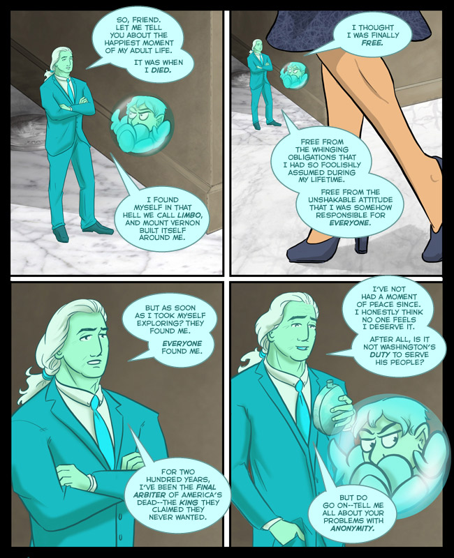 Comic for 02 April 2017: Nameless Governor picked a vantage point that might be a bit on the upskirt downlow.