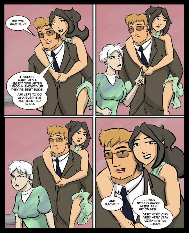 Comic for 09 July 2017: Rachel needs a cold compress and a warm Becca, stat