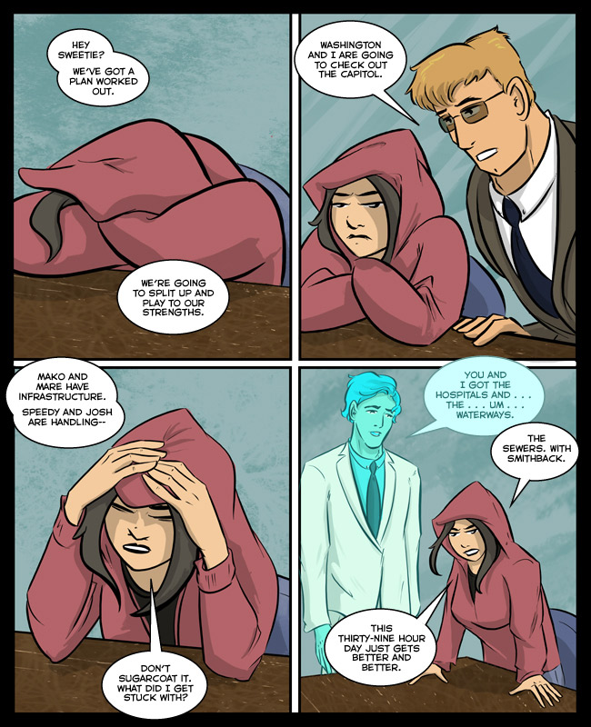 Comic for 15 November 2017: This'll teach her not to sleep through the briefings.