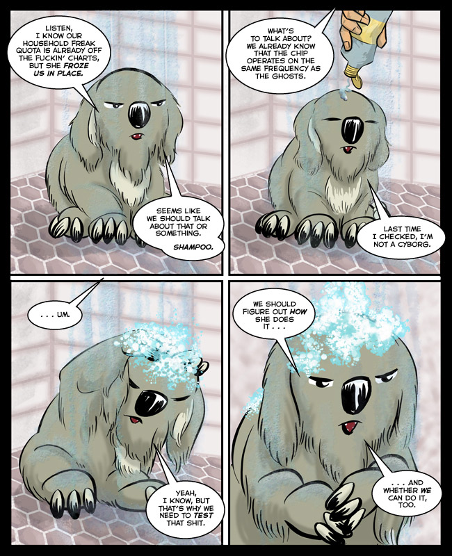 Comic for 21 February 2018: Once you join a hivemind, you're pretty much over body privacy. And Speedy's just Speedy.