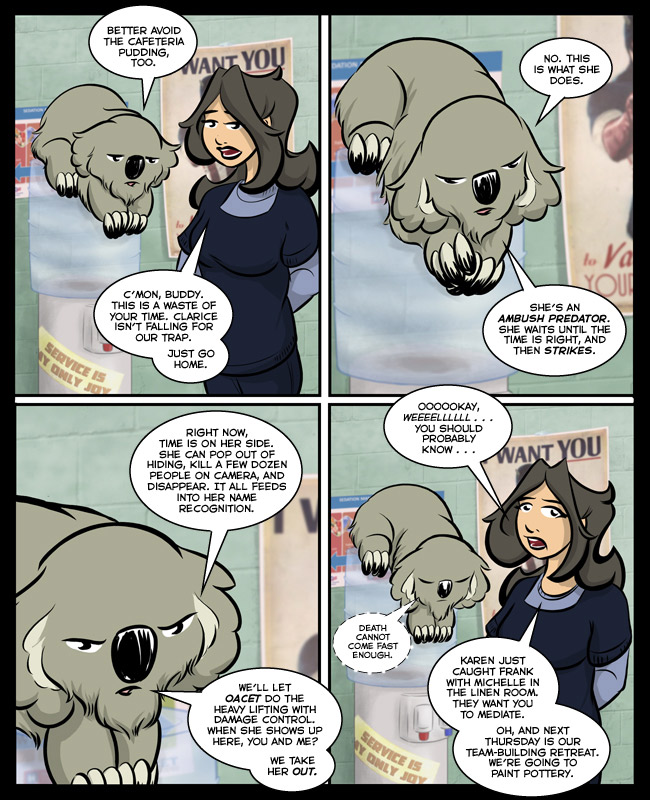 Comic for 22 May 2019: Goldie in Human Resources has been trying to recruit him for the hospital bowling league.