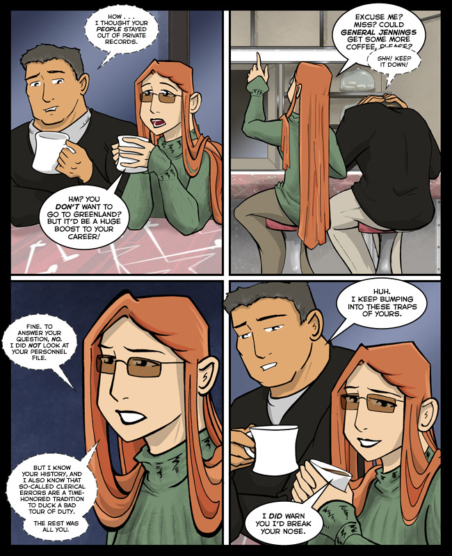 Comic for 24 March 2014: Mare knows where all of the imaginary bodies are pretend-buried.